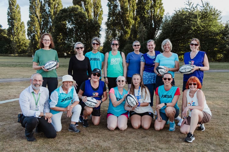 Some of those who took part in the Exeter Strive ‘25 Rugby Challenge ahead of the Women’s Rugby World Cup 2025 with Cllr Duncan Wood, Exeter City Council’s Lead for Leisure Services and Healthy Living.
