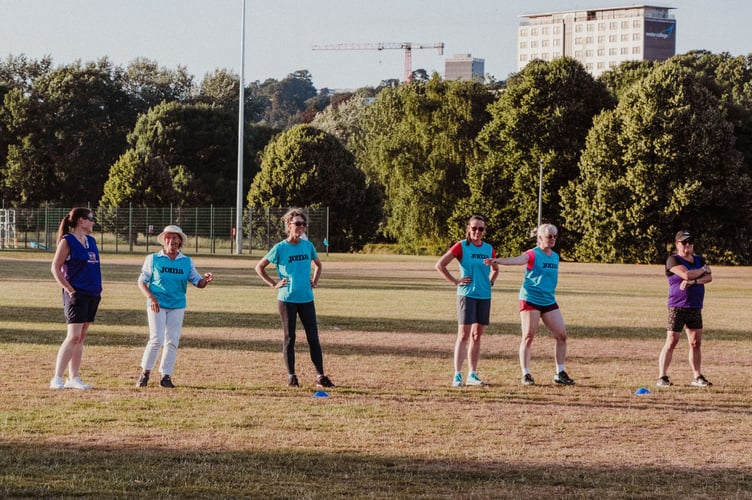 During the rugby session to members of WI in the City – the city centre Women’s Institute group as part of the initiative to grow women’s rugby in the city ahead of the Women’s Rugby World Cup 2025.