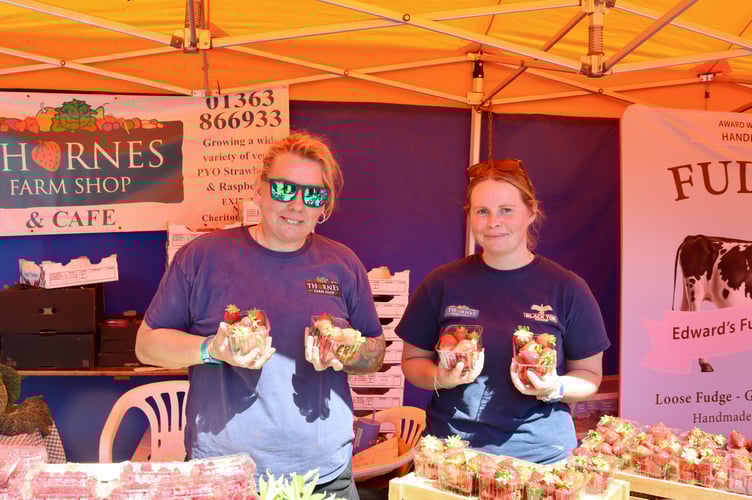 Rebecca Jones and Emma Davie of Thorne's Farm Shop