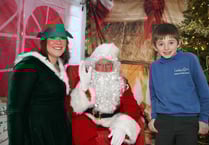 Brussels sprouts and Father Christmas at Landscore PTA Christmas Fair