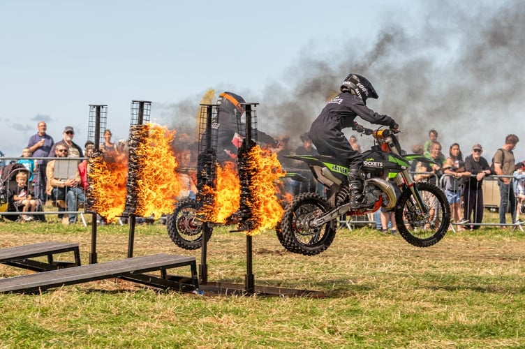The Rockets Motorcycle Display Team will perform at the Mid Devon Show.
