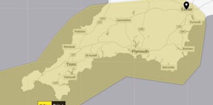 Yellow weather warning issued for Devon