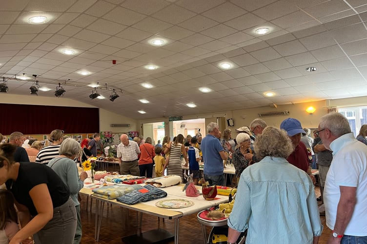 Visitors admire the exhibits at last year’s Sandford Summer Show.
