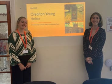 At the launch of Crediton Youth Voice.
