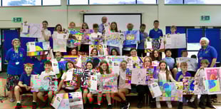 83 children took part in Crediton Lions Peace Poster competition
