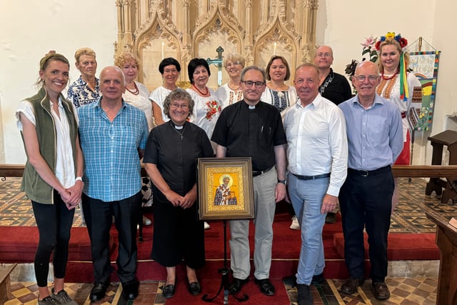 St Swithun icon dedicated at Shobrooke Church