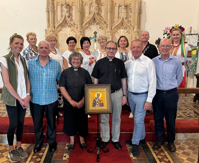 St Swithun icon dedicated at Shobrooke Church