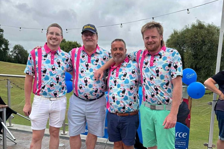 Colourful characters at Matt's golf day.