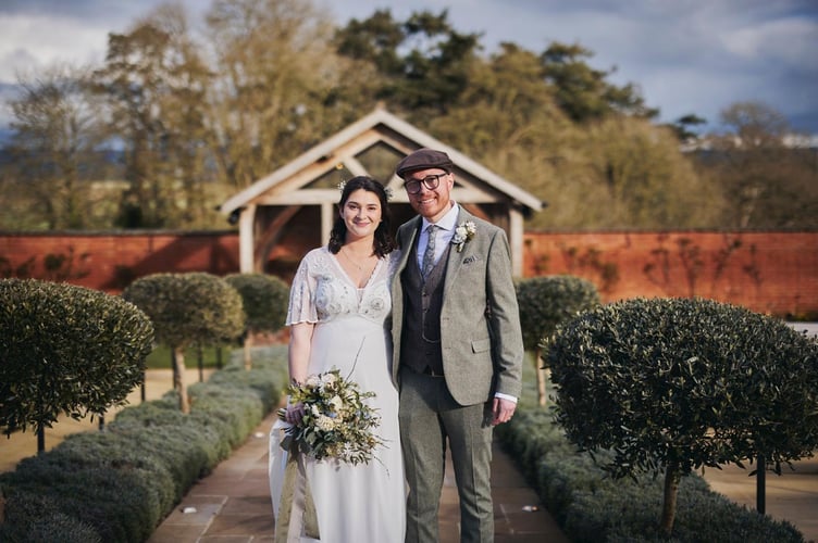 Matt and Liv on their wedding day.