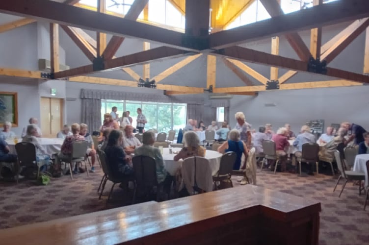 Some of those who gathered for the talk by Edward and Marie at Mid Devon Farming Life Group.
