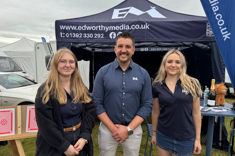 Edworthy Media ran a card game and a raffle as well as talked to people about the services offered on their stand at the Mid Devon Show. AQ 7613
