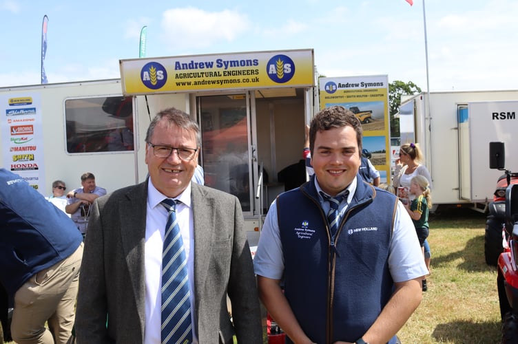 Andrew and Scott Symons of Andrew Symons agricultural engineers were at the show