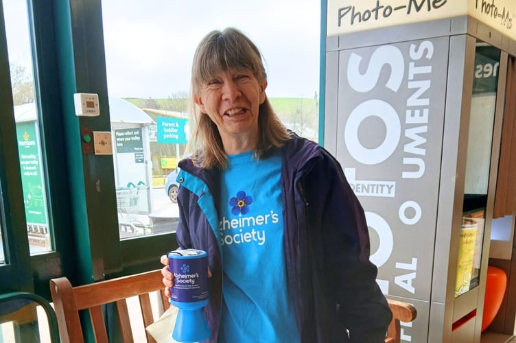 Margaret Hawman will be fundraising at Crediton Morrisons for Alzheimer's Society on two dates in August