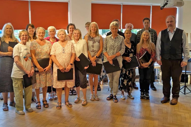 The Crediton Singers at their concert in Crediton on Monday, July 28.

