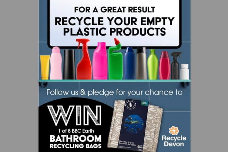 Recycle Devon is encouraging people to recycle empty plastic bottles.