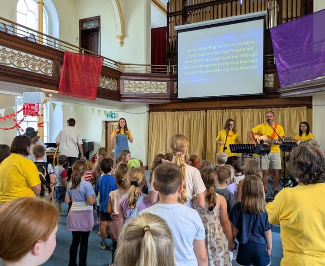 Holiday club fun at Crediton church