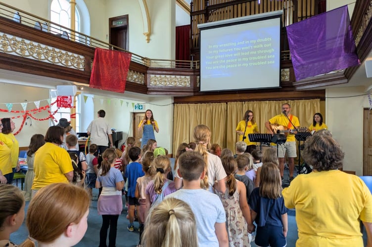Singing worship songs
