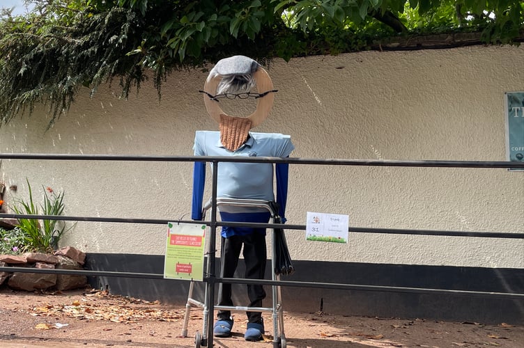 Frank the scarecrow, made by Summerhayes