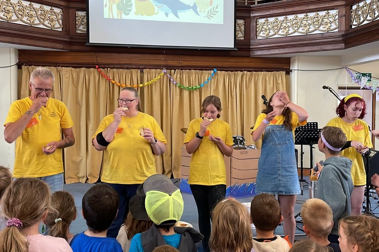 A cracker-eating contest