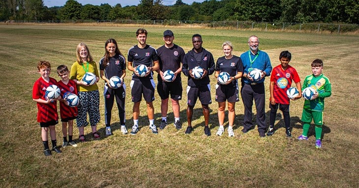 Checking out the new pitches at Bromhams Farm Fields.
