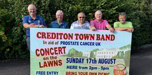 Don’t miss Crediton Town Band Free Concert at Downes
