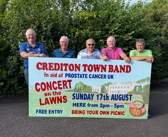 Don’t miss Crediton Town Band Free Concert at Downes
