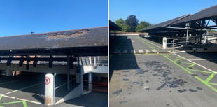 'Youths' throw tiles off car park roof near council HQ