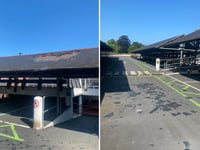 'Youths' throw tiles off car park roof near council HQ