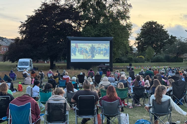 About 350 people watched the film ‘Wicked’ at the outdoor cinema in Newcombes Meadow as part of Crediton Heart Project’s Summer Arts Festival.  AQ 8442
