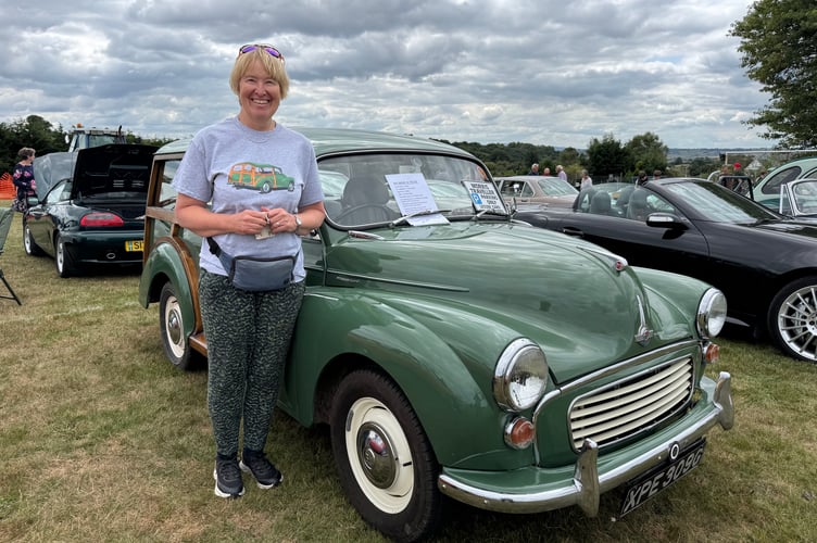 Jane Epstein from Lapford took along her 1969 Morris Minor Traveller she has named ‘Peter’. AQ 8199