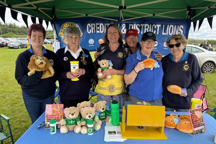 Crediton Lions ran a tombola stall at Morchard Bishop Family Fun Day. AQ 8182