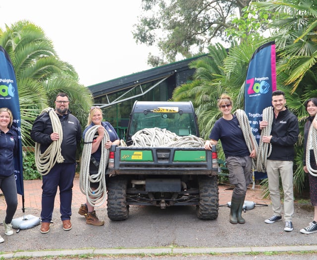 Princess Theatre Torquay Retired Fly Ropes New Life at Paignton Zoo

