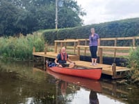 New landing stage for watersports at Grand Western Canal
