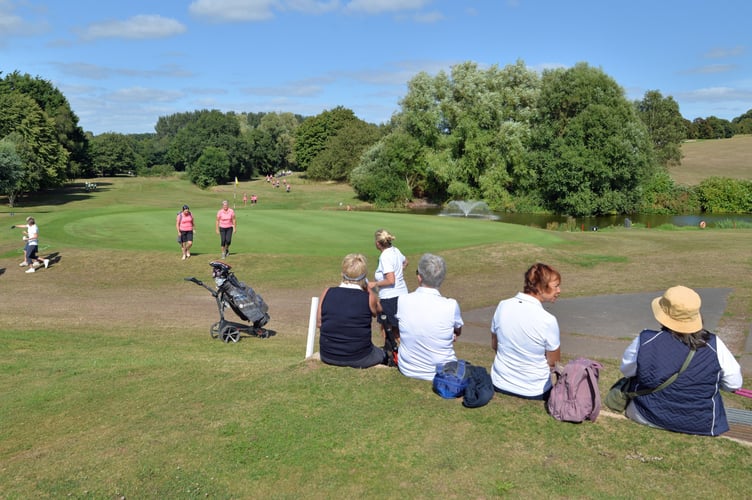 Lots of lady spectators and teams in the Devon Ladies Presidents qualifiers