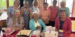 95th birthday for Crediton Aquafit regular Brenda 
