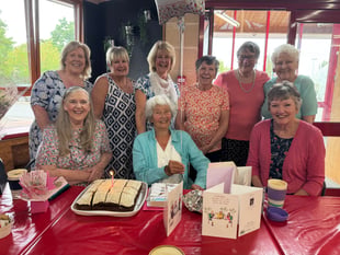 95th birthday for Crediton Aquafit regular Brenda 
