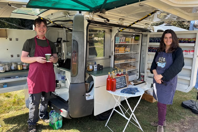 The Turning Tides Project provided refreshments at Arts in the Park. AQ 8836