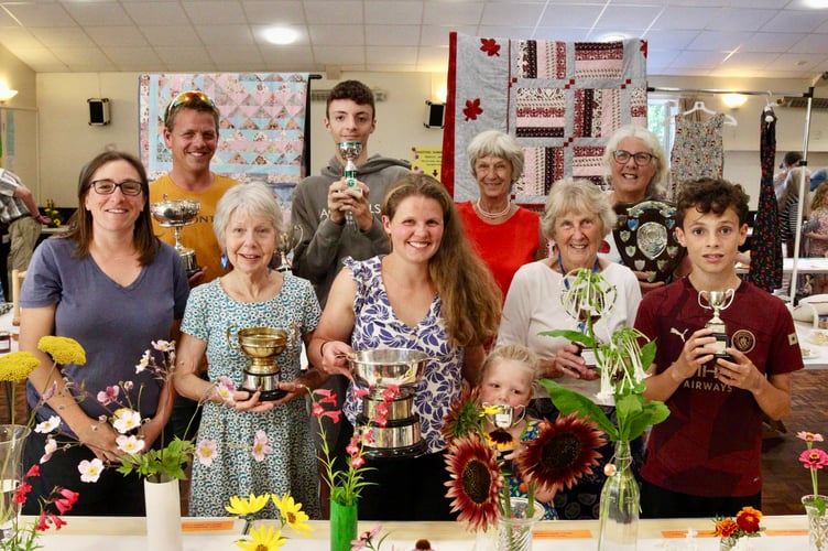 Show Chairman Frederiek Maddock, rear, second from right, with trophy winners