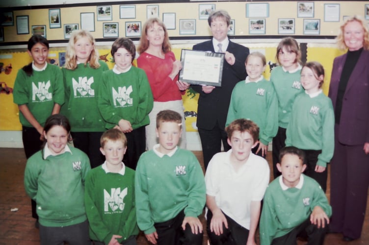 Newton St Cyres Primary School received a Healthy Schools award in July 2004. DSC01294