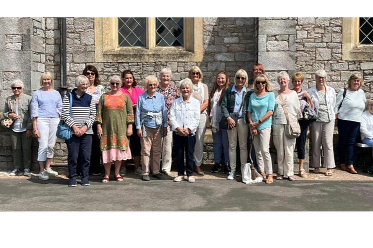 Tedburn St Mary WI during a visit to Powderham Castle.
