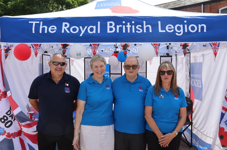 Crediton Royal British Legion Branch members at the afternoon event