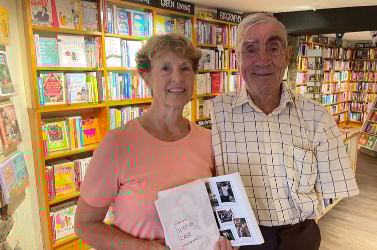 Frank Letch when he launched his autobiography at The Bookery in August 2022, pictured with his wife Natalia.  AQ 3829
