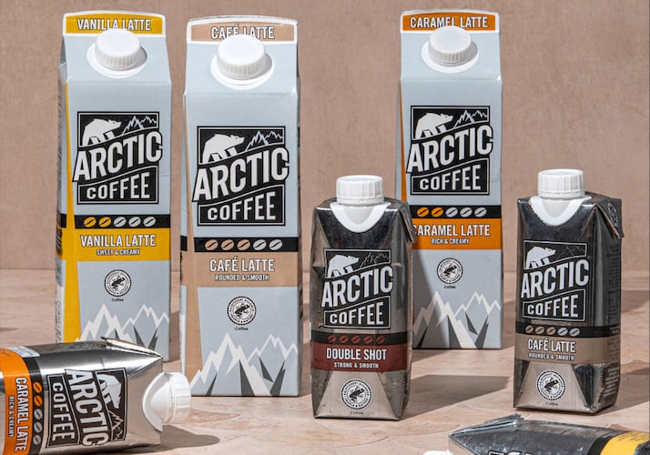 Some of the Crediton Dairy Artic Coffee products.
