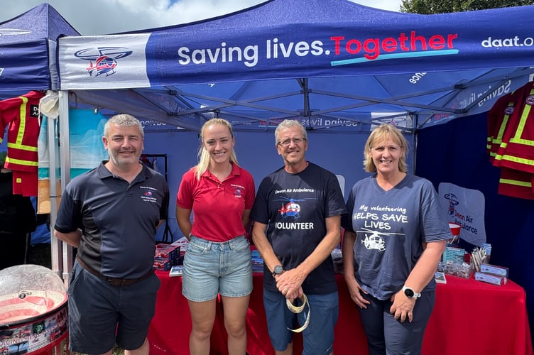 Helpers on the Devon Air Ambulance stand.  AQ 9900
