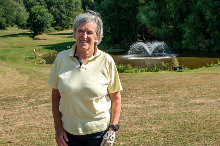 Shirley Stunell, Ladies winner this week. 44 points, three twos and a handicap cut!