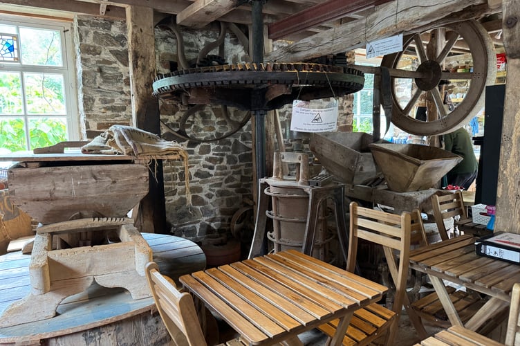A view of the inside of Lapford Mill. AQ 8115