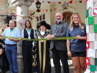 Yarn art on display in Exeter to mark Women’s Rugby World Cup
