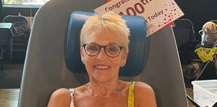 Crediton woman’s 100th blood donation milestone