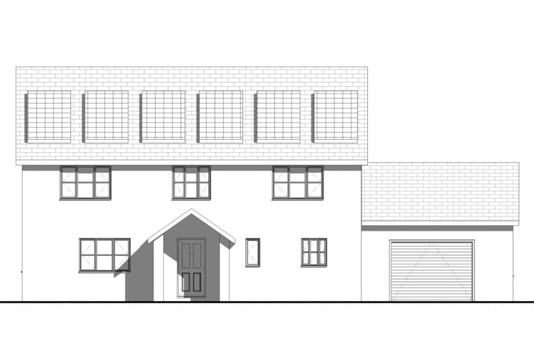 Architect's drawing of proposed homes
