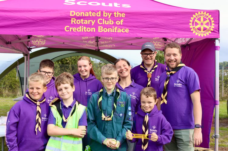 Crediton Crunch 10k 7 September 2025 1st Crediton Scouts provided refreshments at the finish line (Will Goddard, Crediton Courier)